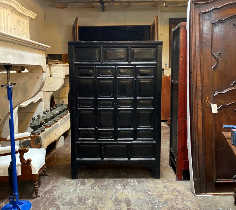 Antique Black Armoire at 1stDibs