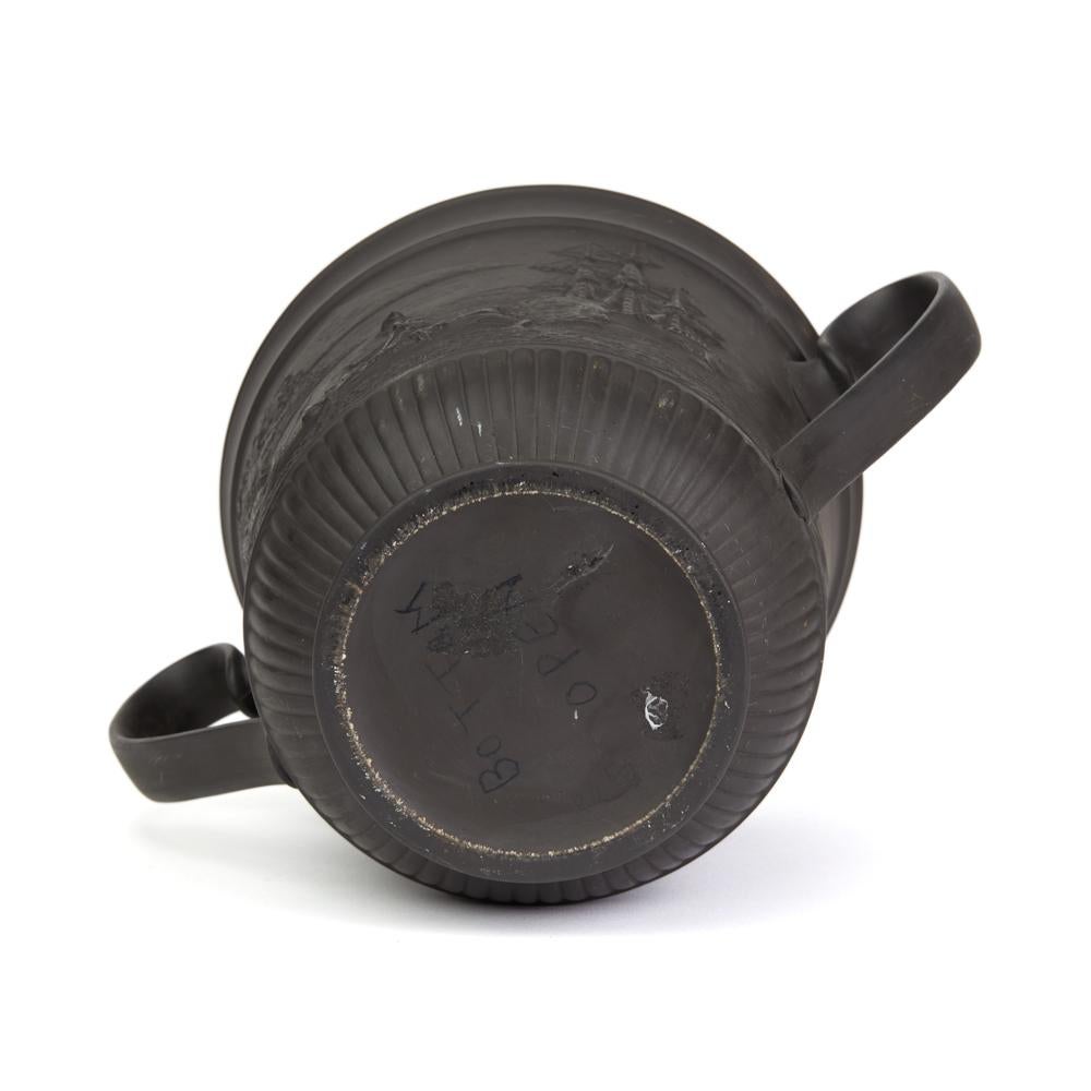 Antique Black Basalt Captain Cook Commemorative Loving Cup, circa 1879 1