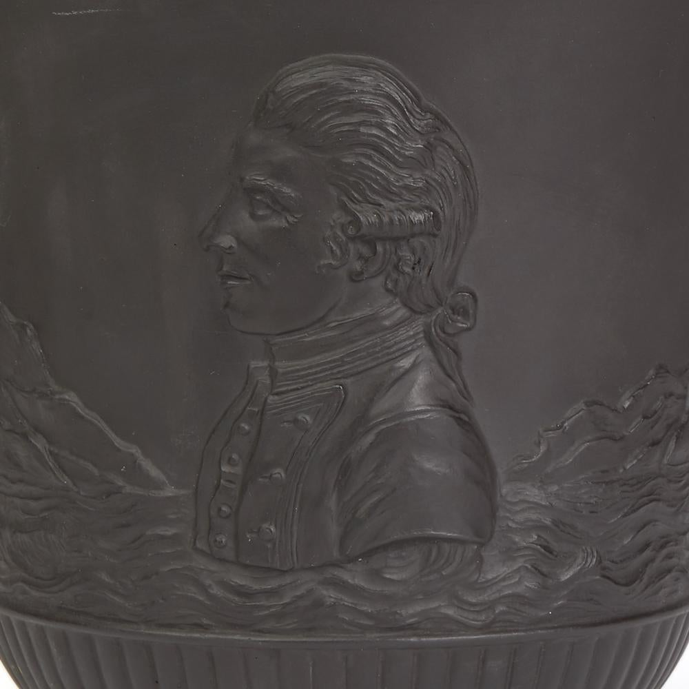 Antique Black Basalt Captain Cook Commemorative Loving Cup, circa 1879 3