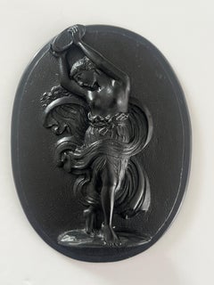Antique black basalt Wall Plaque probably by Josiah Wedgwood, Circa 1860