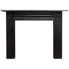 Antique Black Bulls-Eye Fireplace
