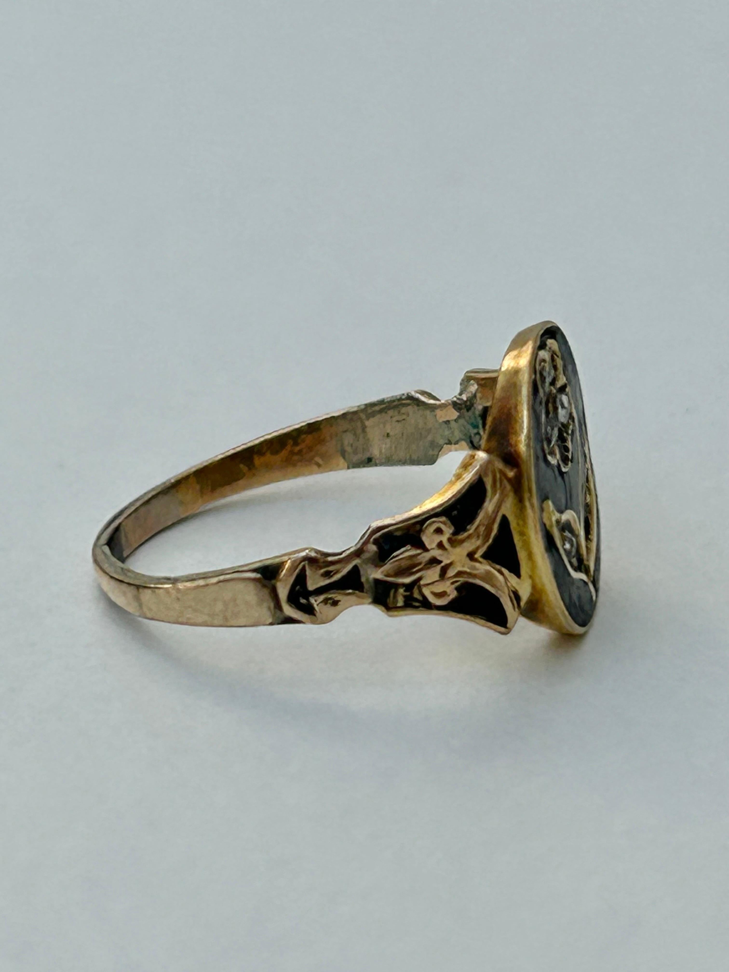 enamel rose ring