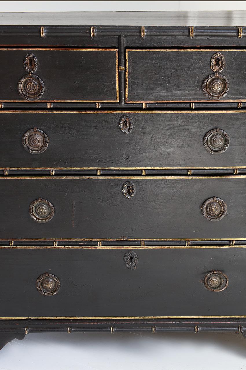 Cómoda de Bambú Negro Antiguo Madera en venta