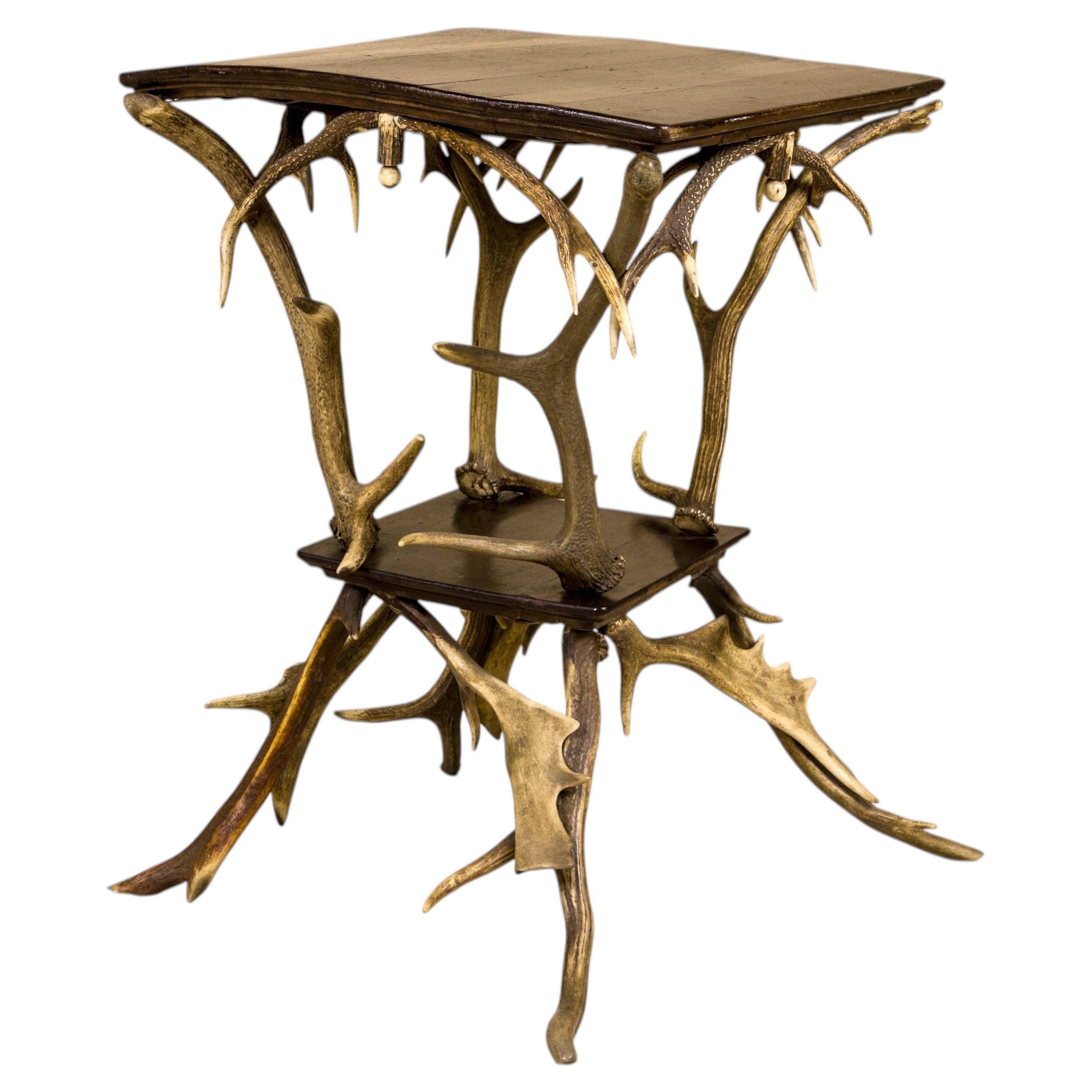 Antique Black Forest Antler Table, Circa 1930, France For Sale at 1stDibs