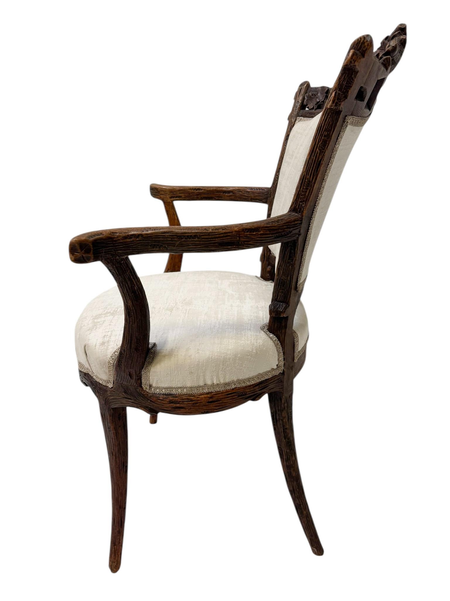 Néerlandais Fauteuil ancien Black Forest par Matthijs Horrix pour Horrix DEN, années 1880 en vente