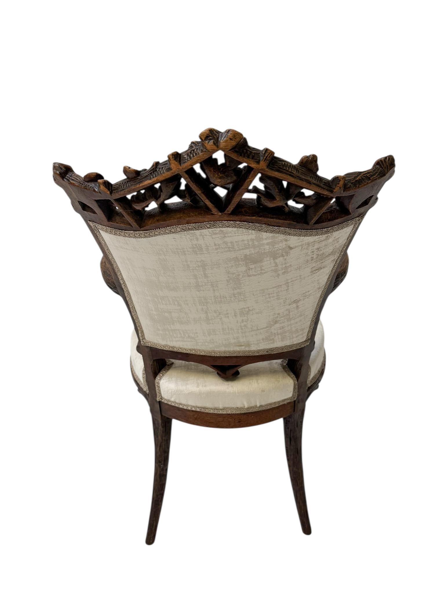 Fauteuil ancien Black Forest par Matthijs Horrix pour Horrix DEN, années 1880 Bon état - En vente à Amsterdam, NL