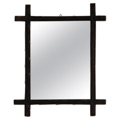 Antique Black Forest Austrian Wall Mirror