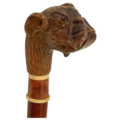 Antiguo Bastón de Madera de Brienz de la Selva Negra, 1890, Austria Viena
