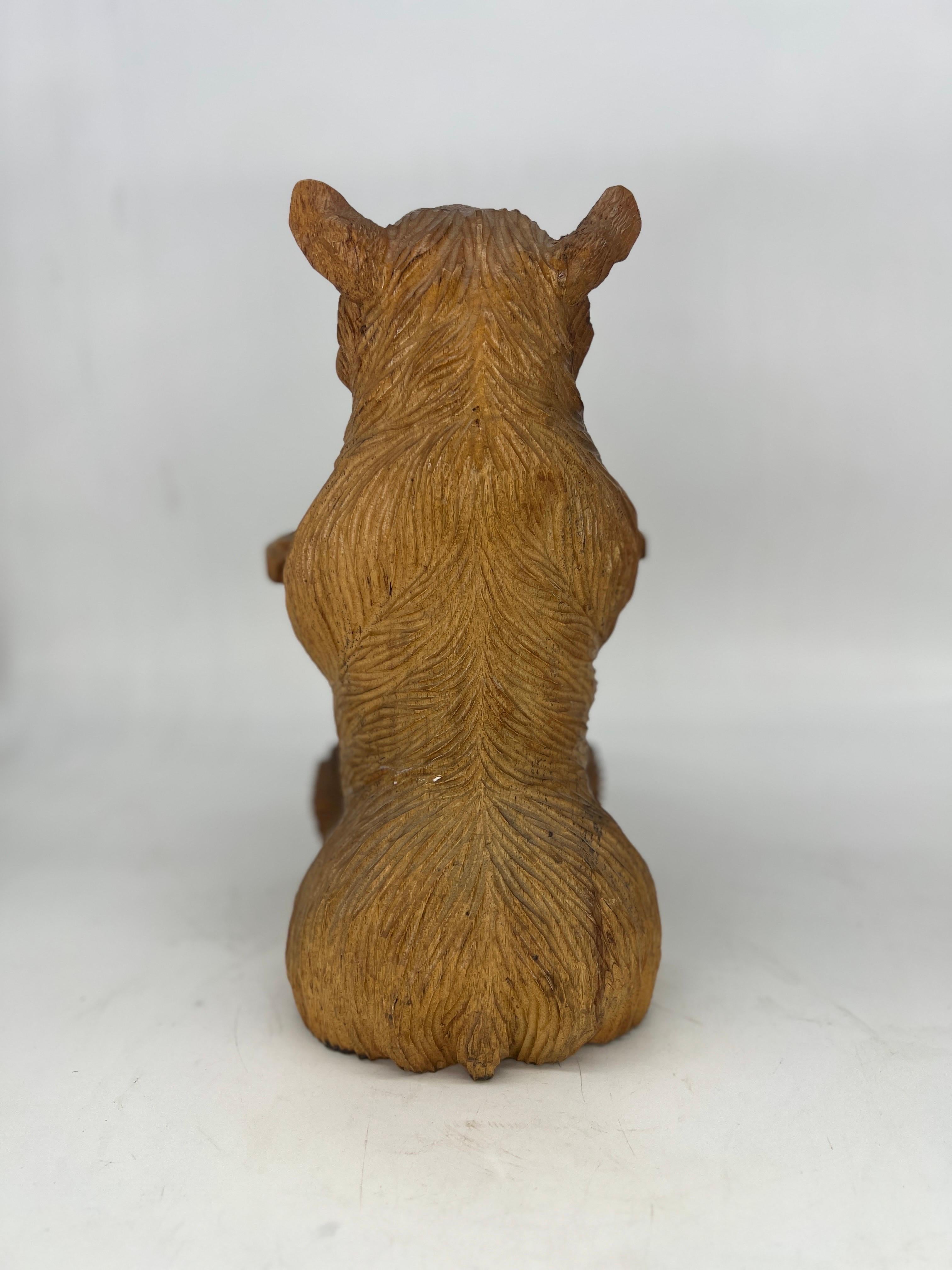 Antique Black Forest Carved Bear Form Table Top 