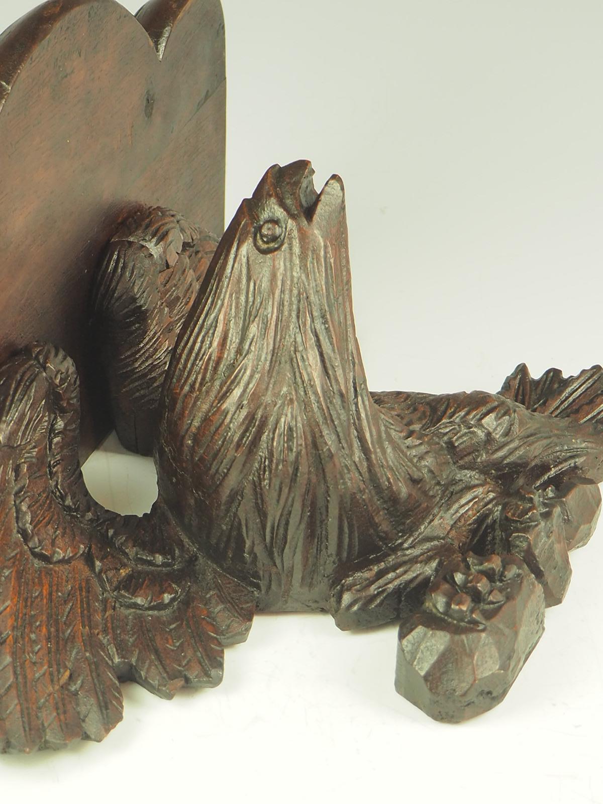 Antique Black Forest Carved Eagle Shelf 6