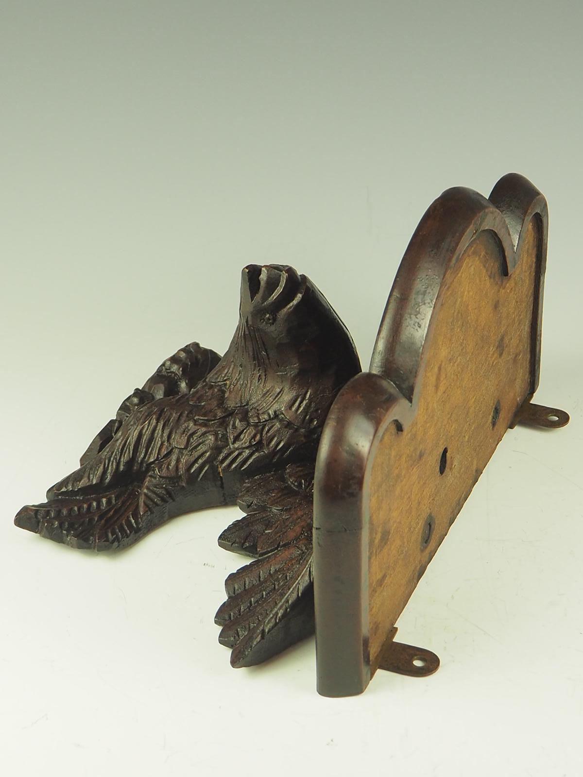 Antique Black Forest Carved Eagle Shelf 3