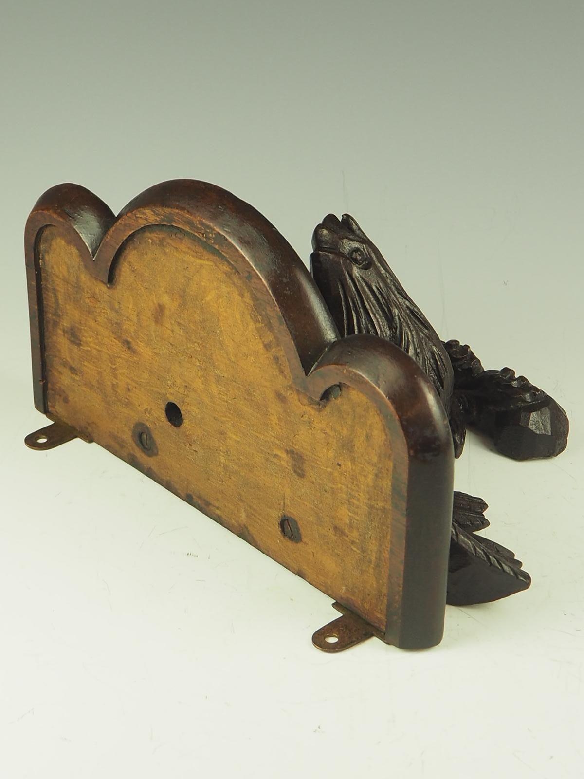 Antique Black Forest Carved Eagle Shelf 4