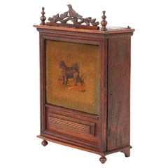 Used Black Forest Carved Oak Wall Cabinet, 1900s