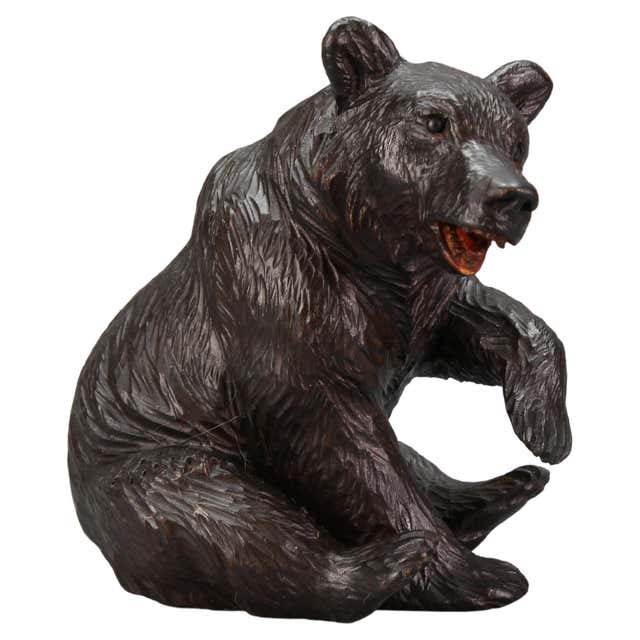 Very Large Antique Bear Carving from the Black Forest For Sale at ...