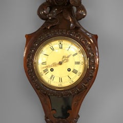 Antique Black Forest Carved Walnut Westerstrand Clock C1890