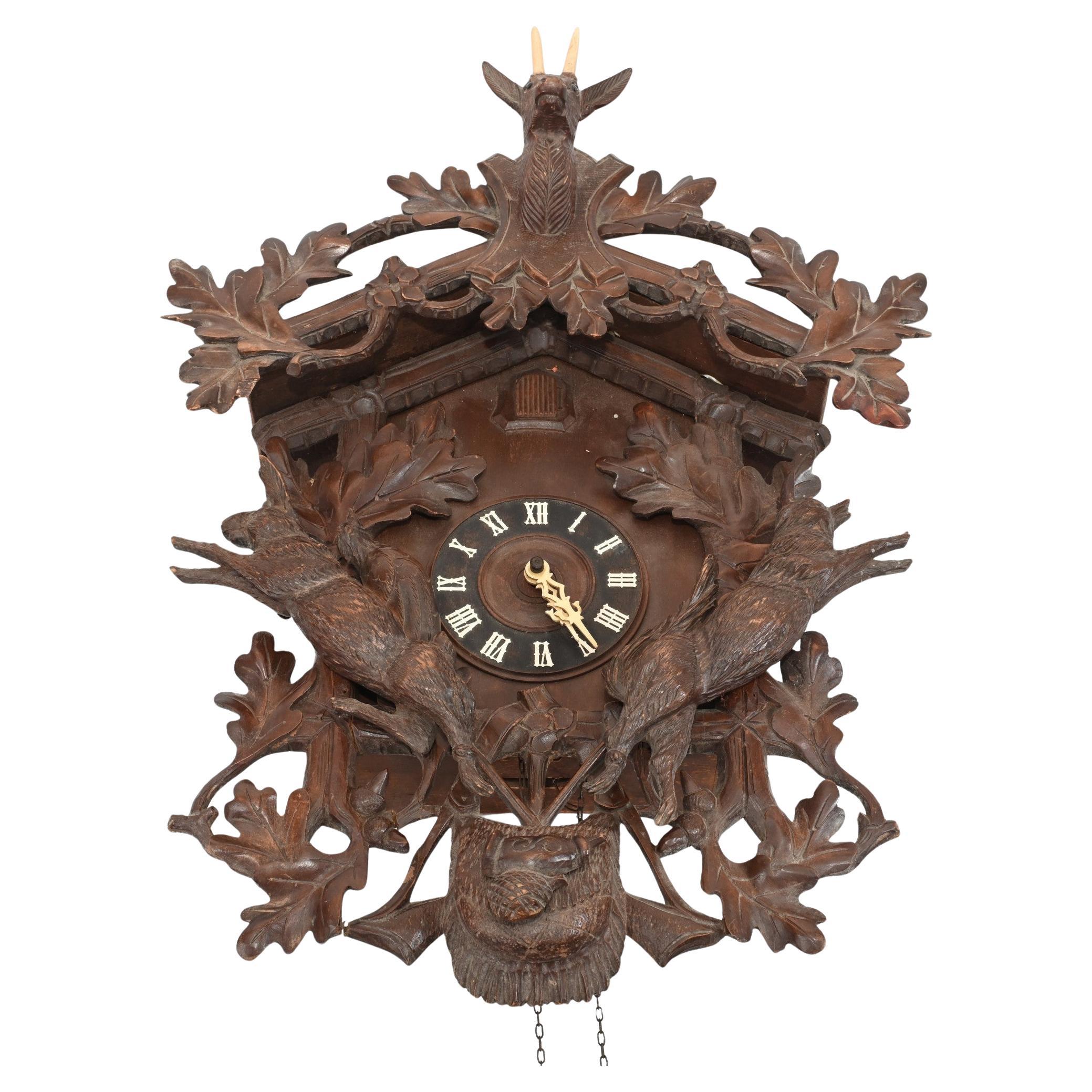 Reloj de cuco antiguo Black Forest Relojes de pared alemanes