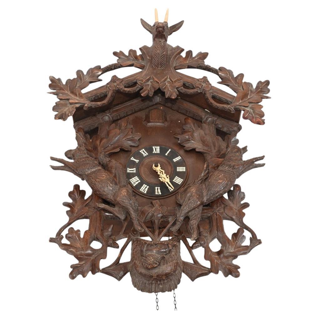Antique Black Forest Cuckoo Clock German Wall Clocks en venta