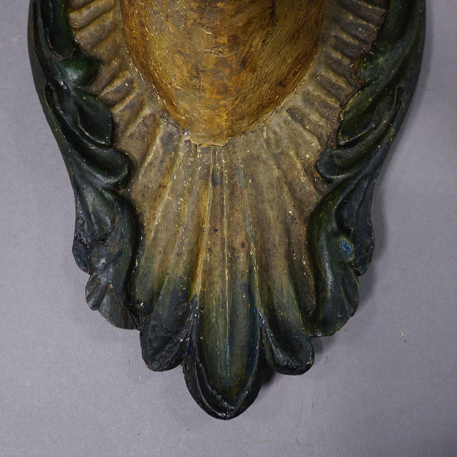 Late 19th Century Antique Black Forest Deer Head with Abnorm Trophy