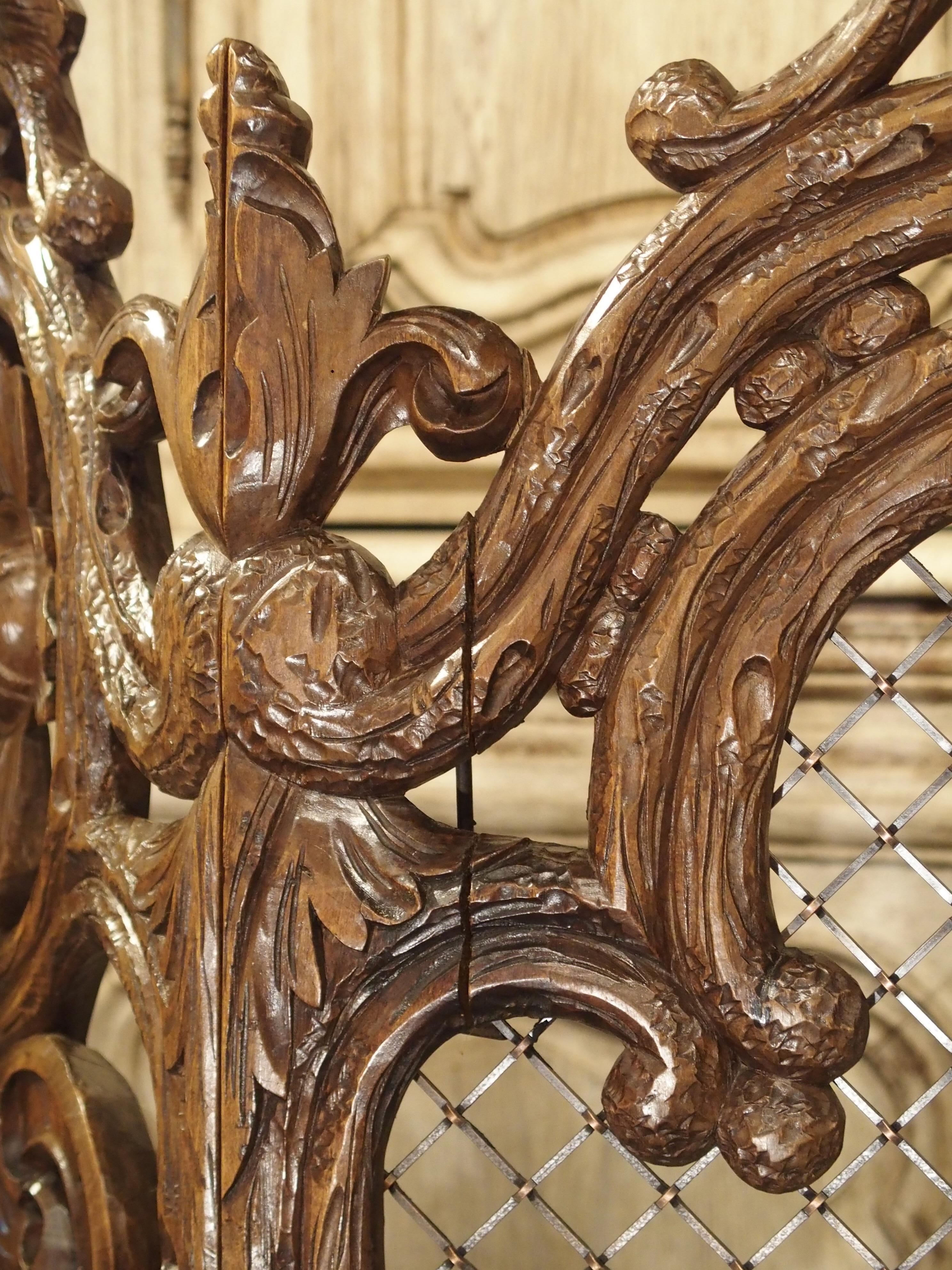 Antique Black Forest Firescreen from France, circa 1900 5