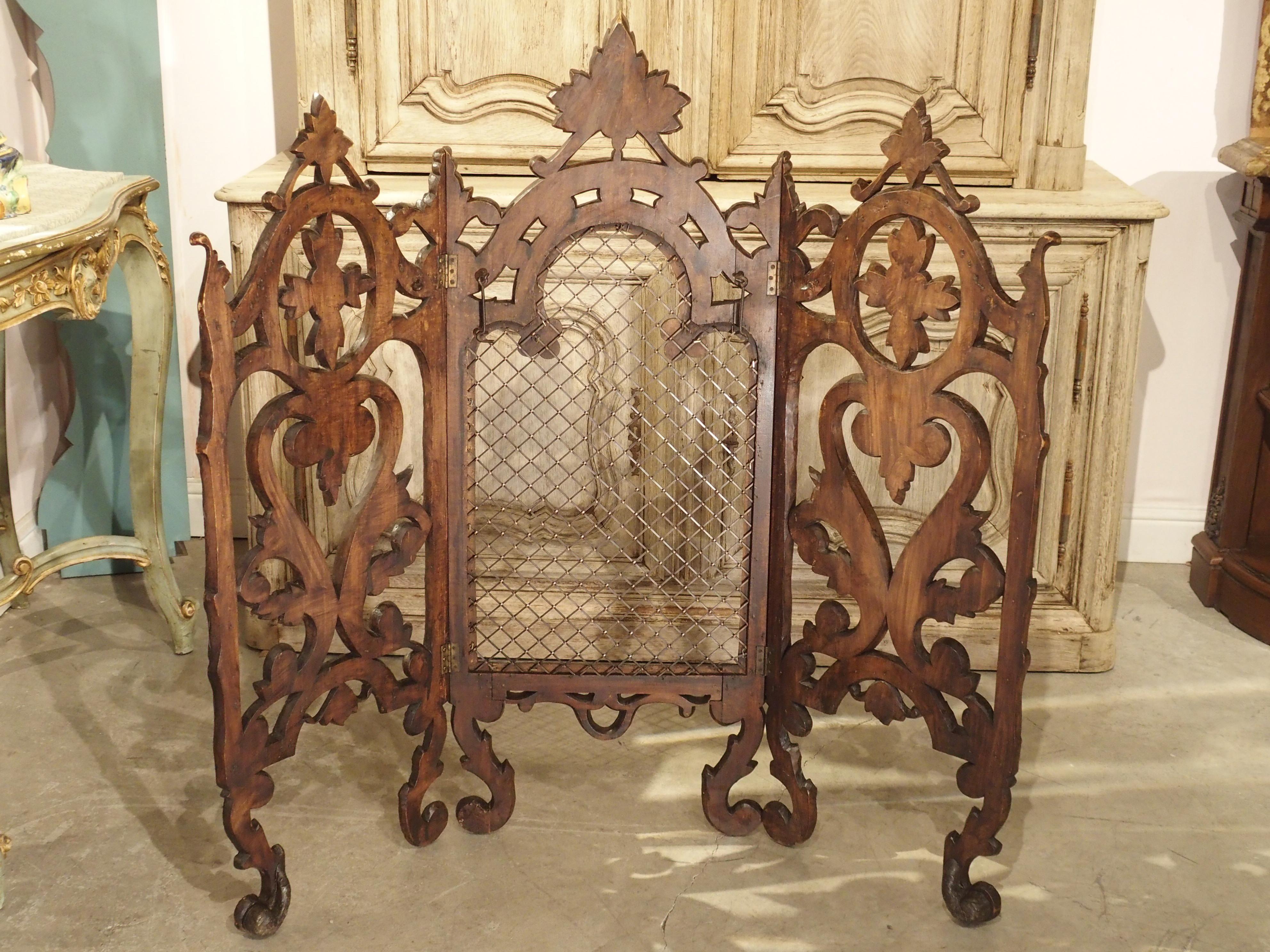 Antique Black Forest Firescreen from France, circa 1900 11