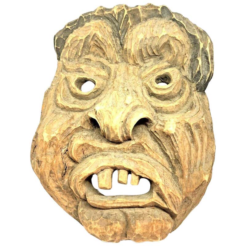 Huge Carved Mahogany Celtic Mask For Sale at 1stDibs | celtic masks ...