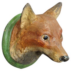 Antique Black Forest Fox Head in Naturalistic Style, ca. 1910