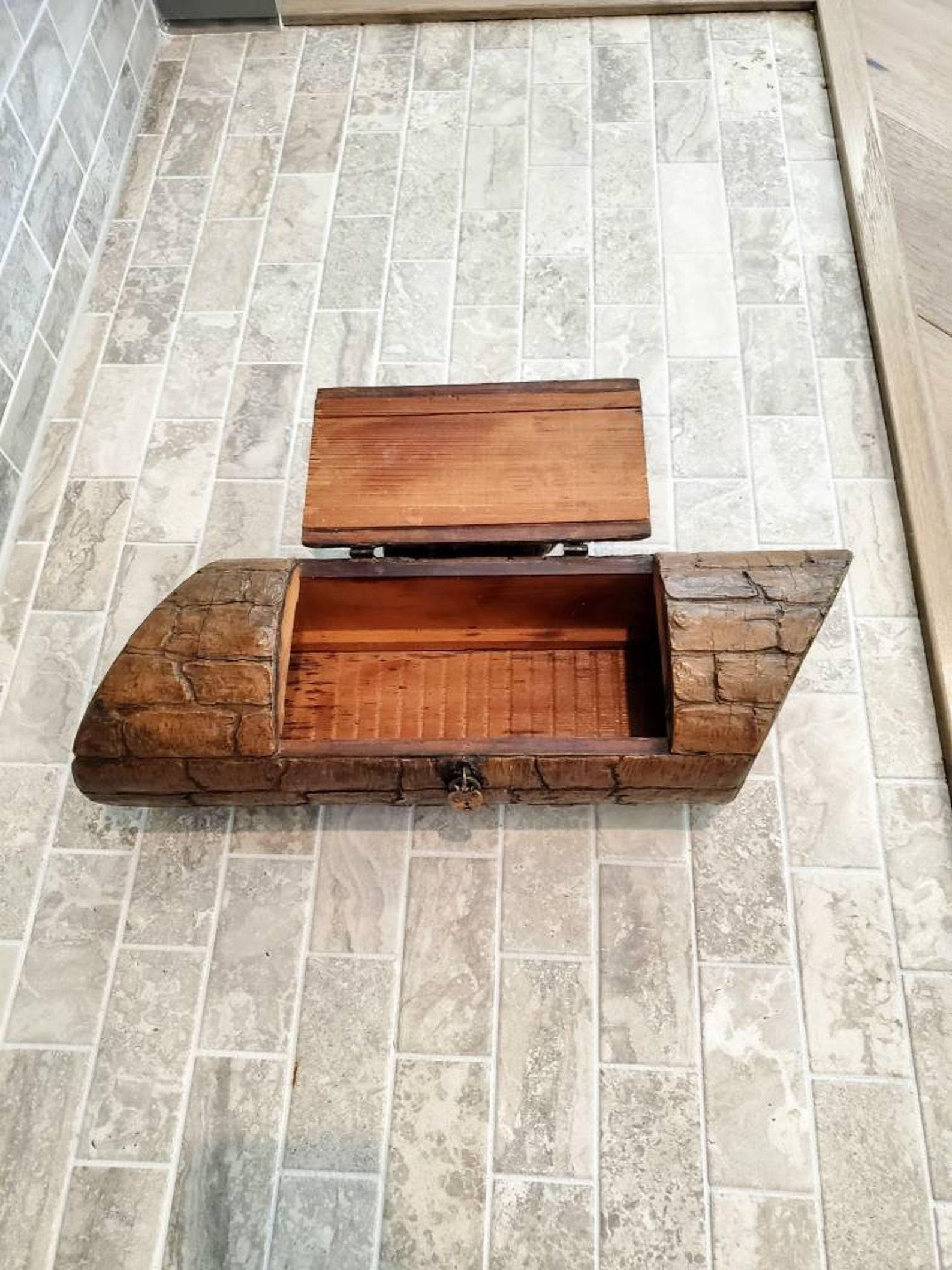 19th Century Antique Black Forest Hand Carved Wooden Box