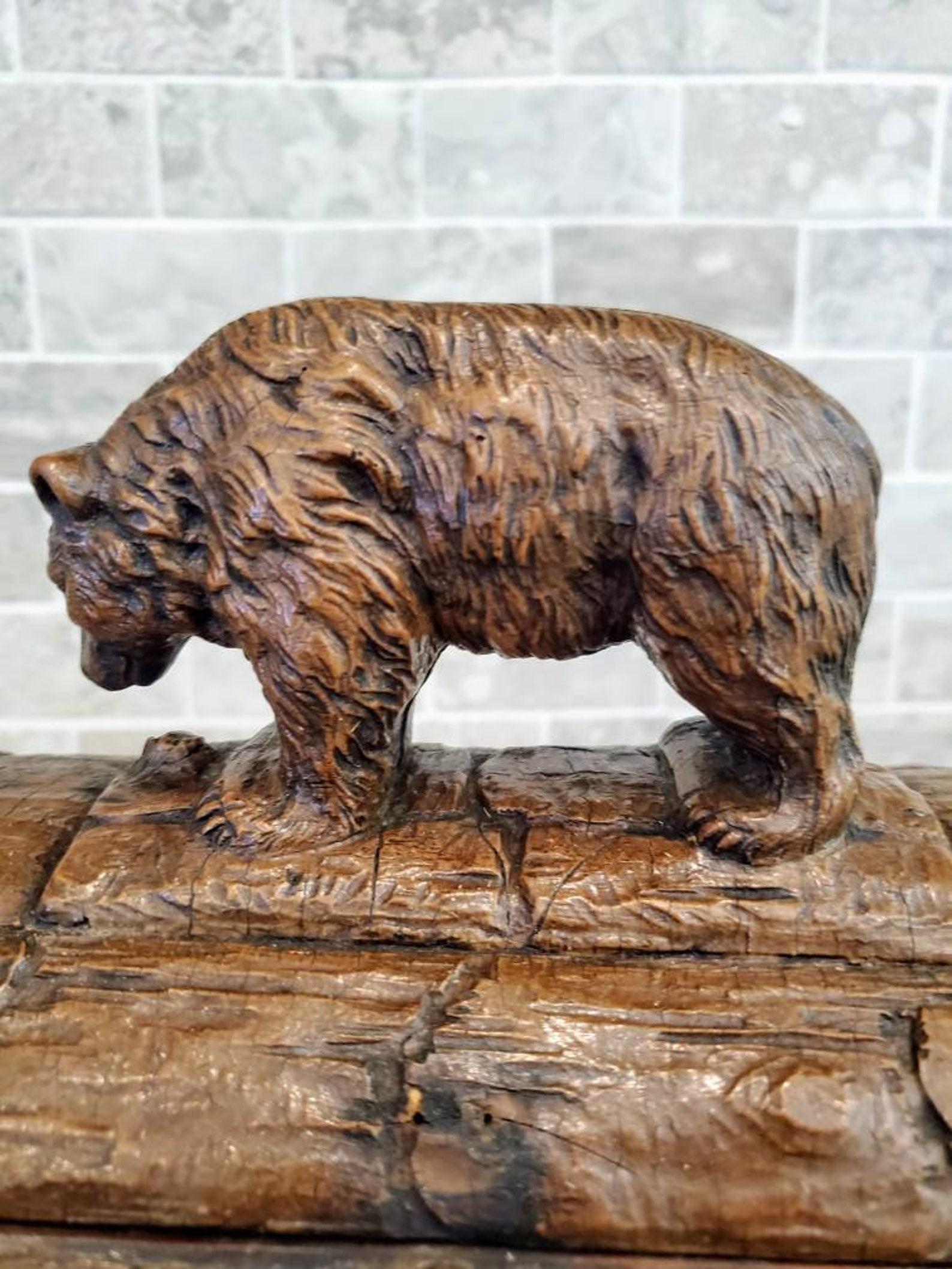 Antique Black Forest Hand Carved Wooden Box 1