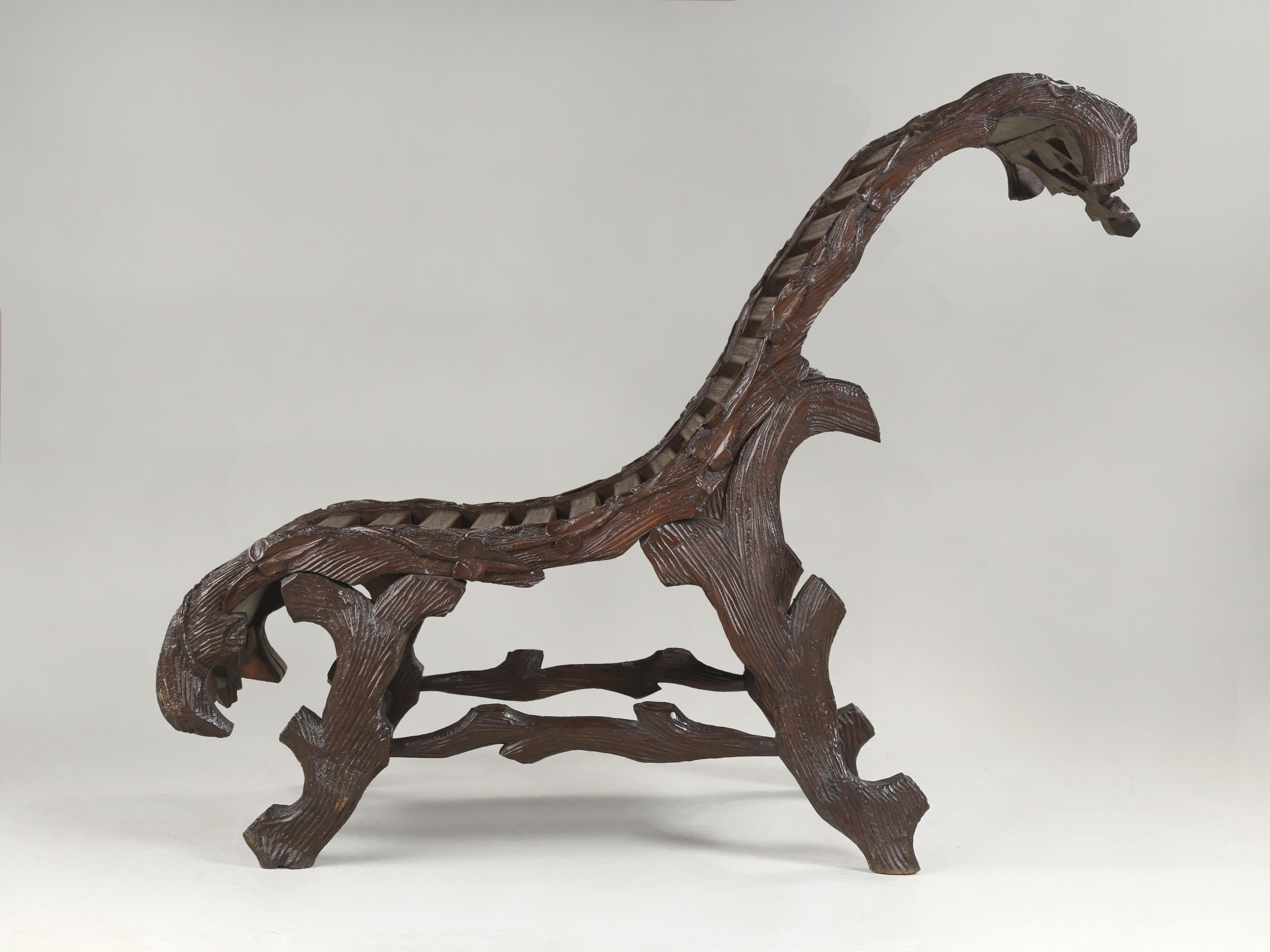 Forêt-Noire Ancienne chaise longue Black Forest de Suisse Part One d'une importante Collectional en vente