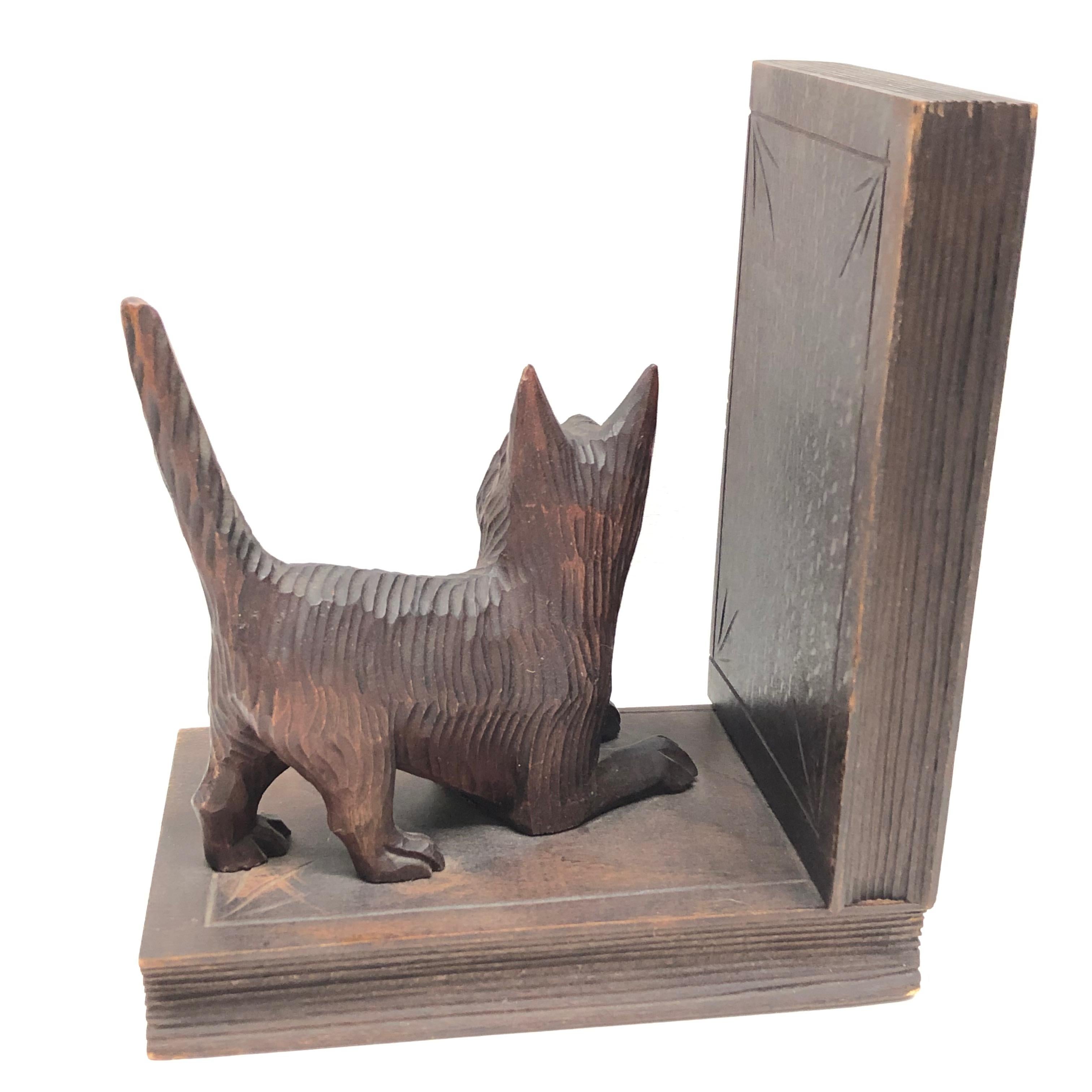 antique dog bookends