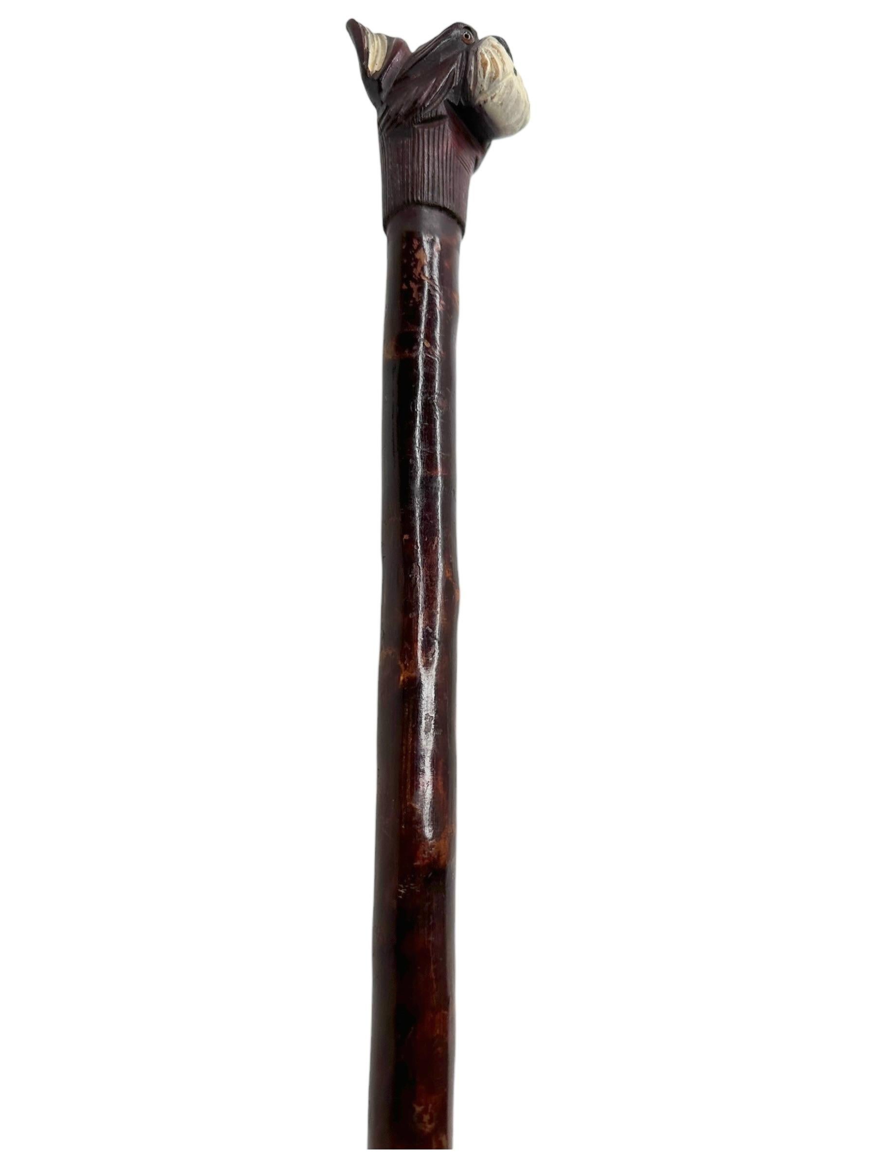 Antique Black Forest Wood Carved Scotty Dog Walking Stick Cane, 1900s, Germany For Sale 2
