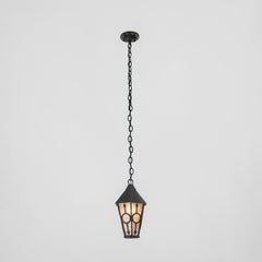 Antique Black Iron Hanging Lantern