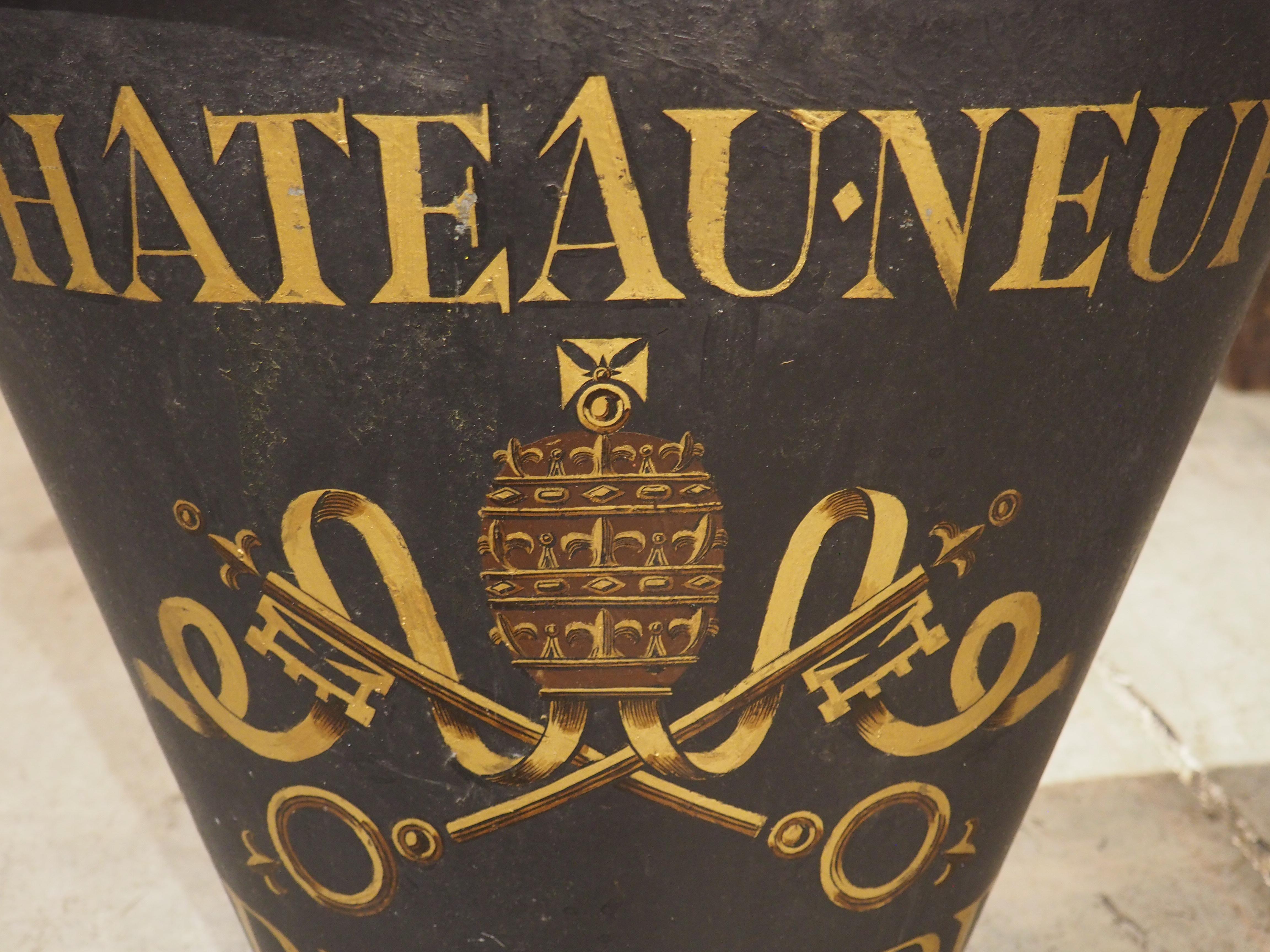 Wine hottes were used during the 19th and early 20th centuries for collecting grapes at French vineyards. The vineyard employee would attach the hotte to his/her back (see the last detail photo for an example) and place the harvested grapes directly