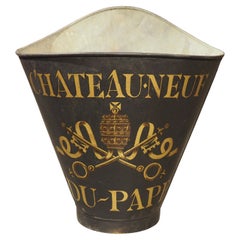 Antique Black Painted French Wine Hotte from the Haute-Garonne