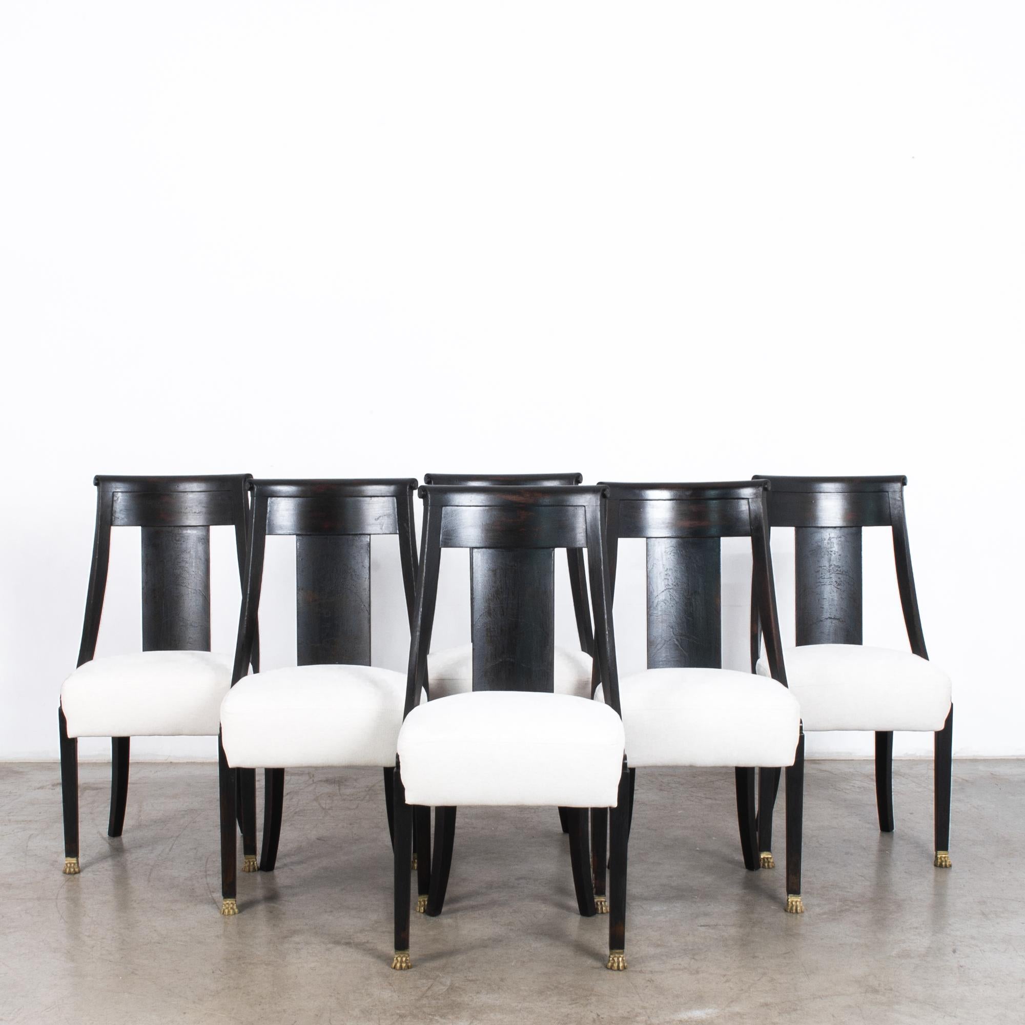 black provincial dining chairs