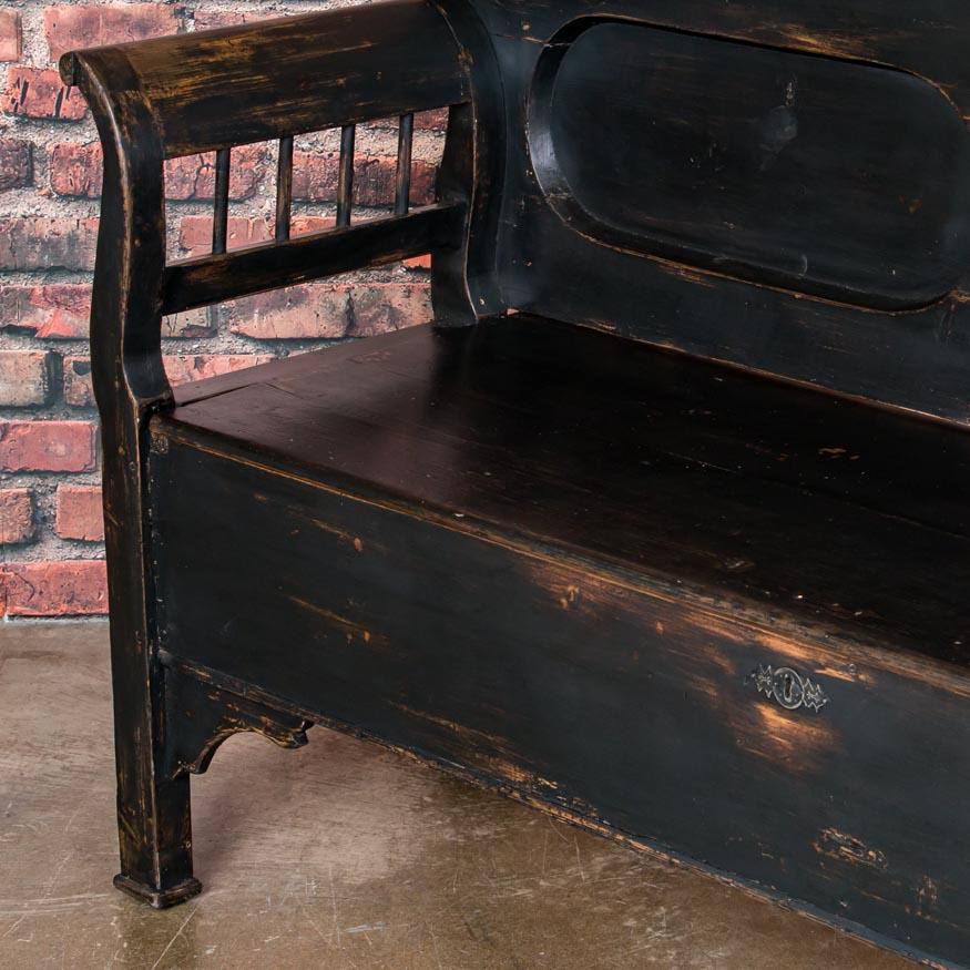 antique black bench