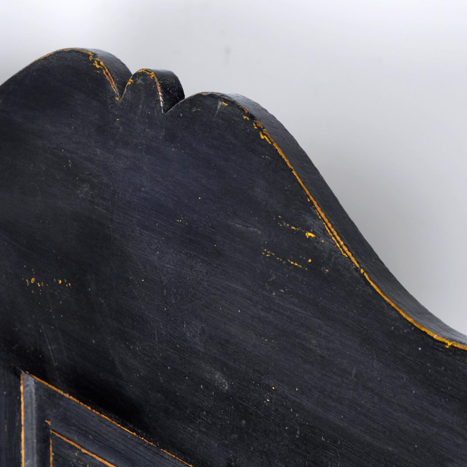 Pin Banc ancien en pin noir, années 1900 en vente