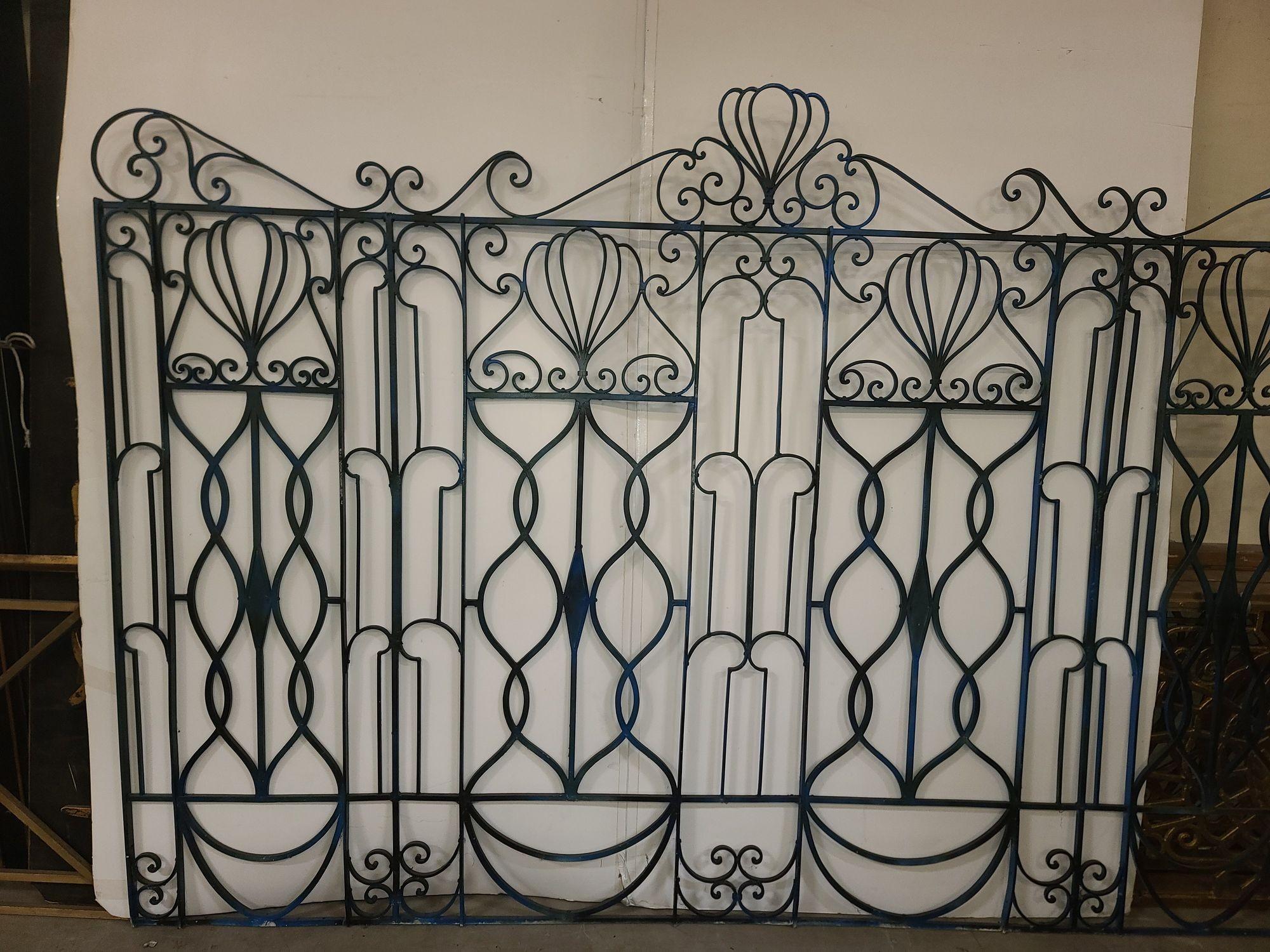 black wrought iron fence