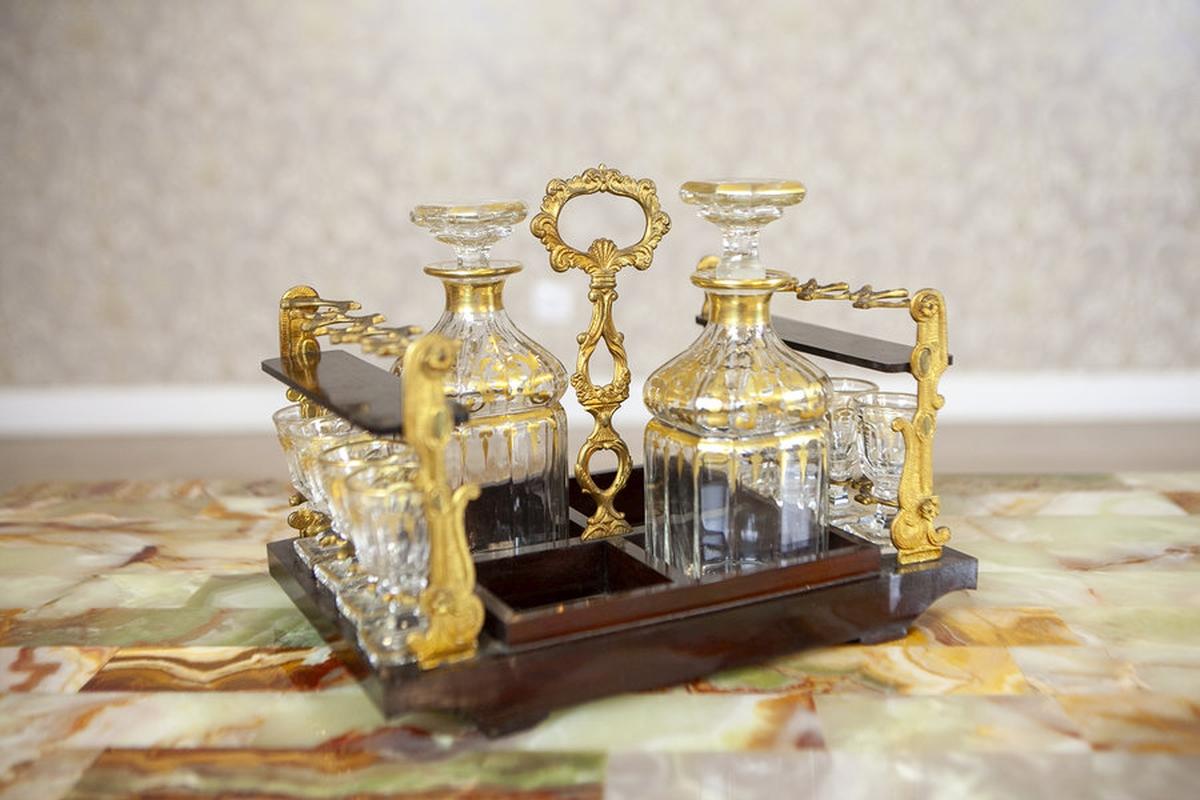 Valigetta per liquori in palissandro nero del XIX secolo nello stile di Napoleone III in vendita 2