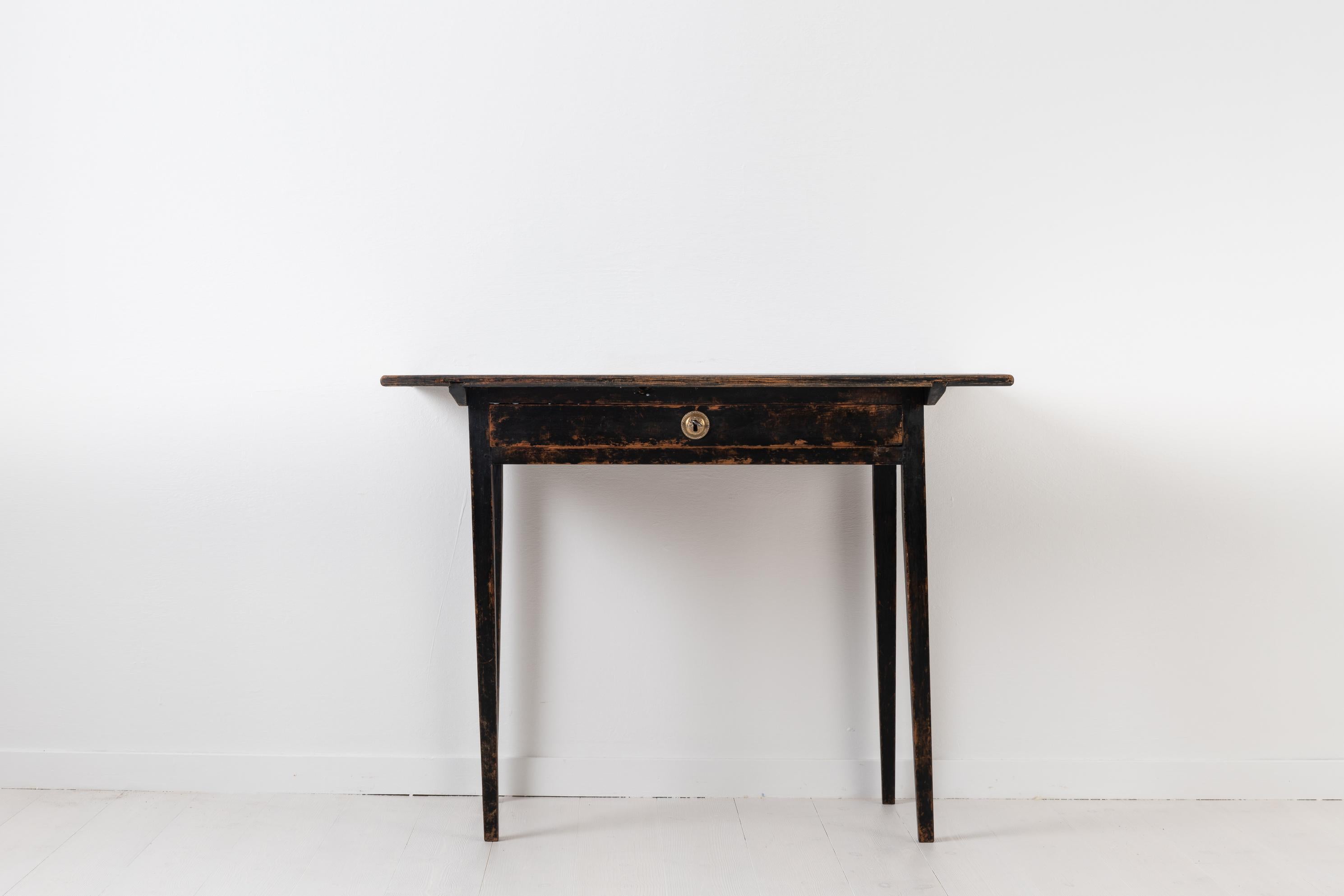 Antique Black Swedish Neoclassical Writing Table In Good Condition In Kramfors, SE