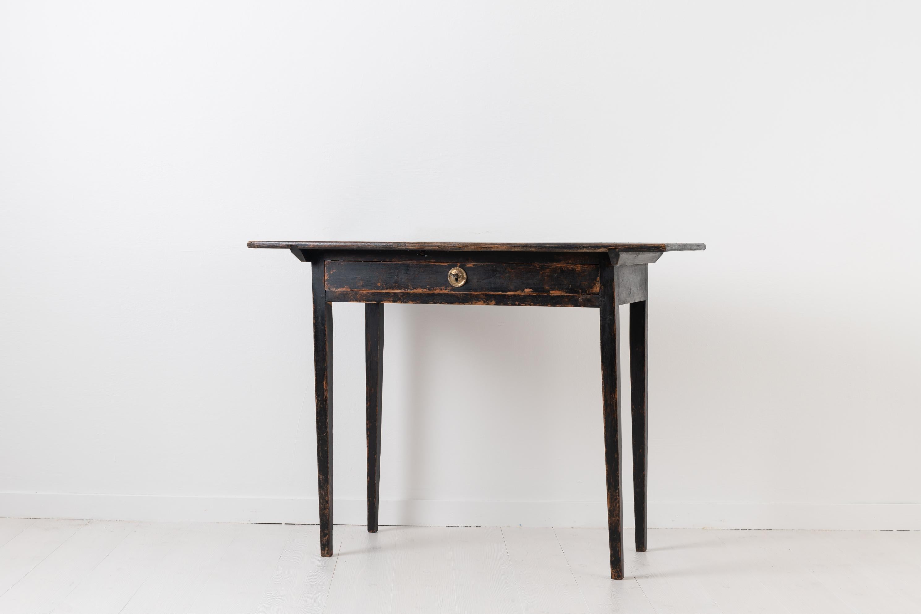 18th Century Antique Black Swedish Neoclassical Writing Table