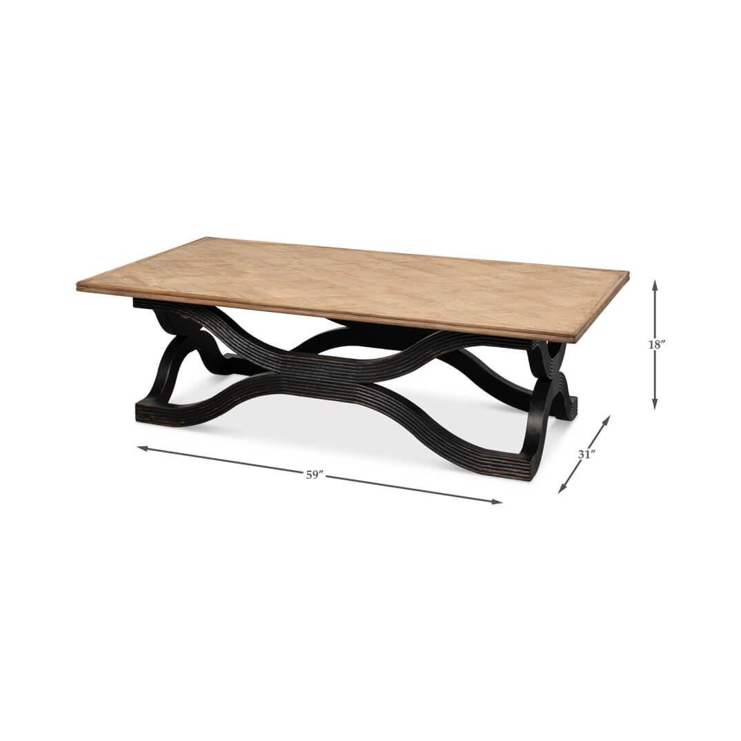 Antique Black Tidal Flow Coffee Table For Sale 5