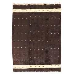 Antique Black Turkish Mohair Rug
