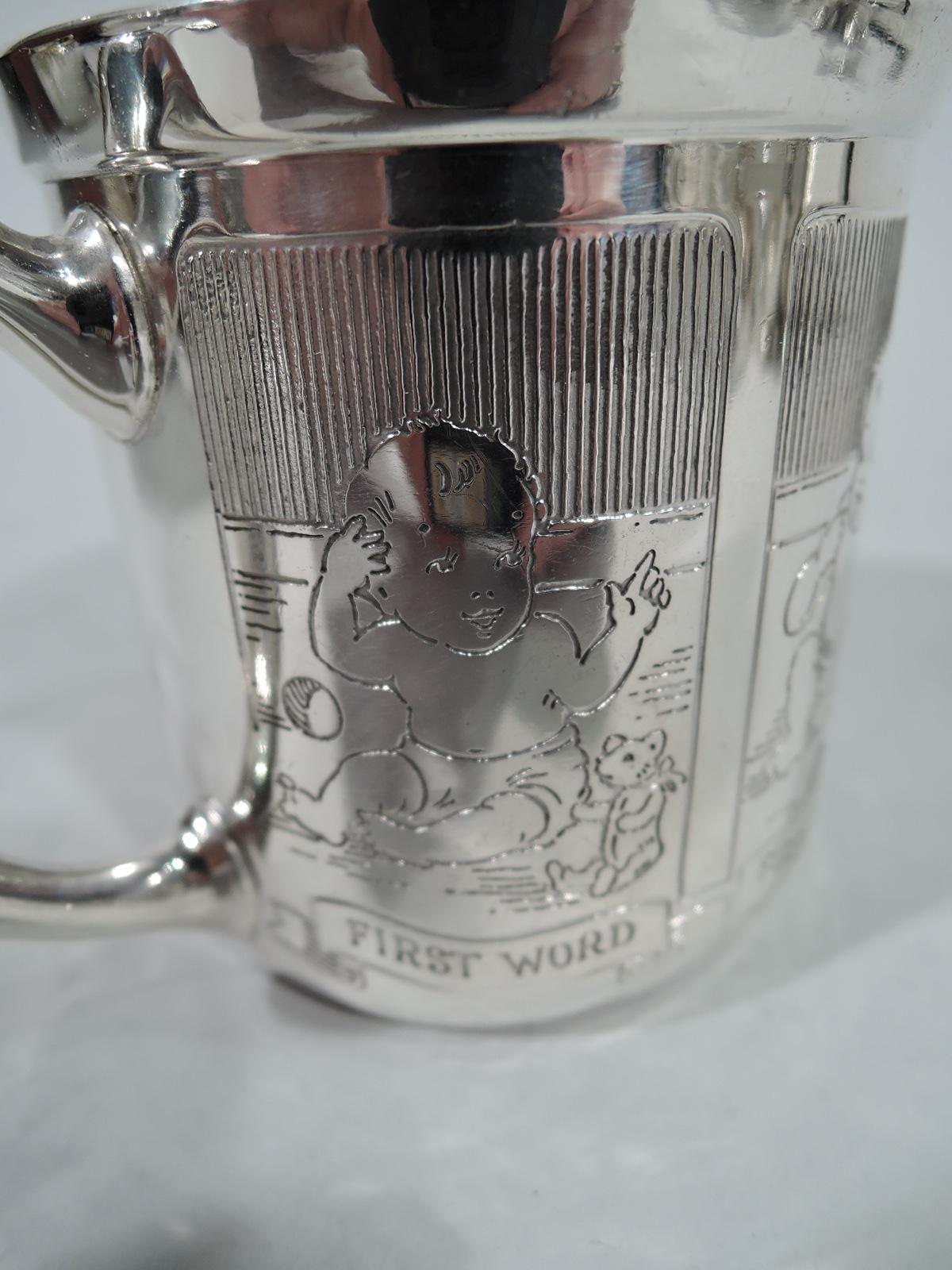 American Antique Blackinton Sterling Silver First Step Baby Cup