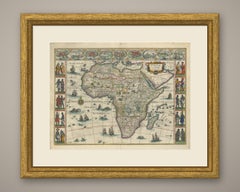 Antique Blaeu Map of Africa, Madagascar and the Barbary Coast, 1642
