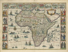 Antique Blaeu Map of Africa, Madagascar and the Barbary Coast, 1642