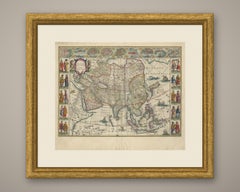 Antike Blaeu-Karte von Asien, Arabia Felix und Ostindien, 1642