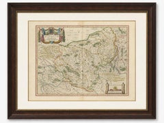Antique Blaeu Map of Berry, Bourges and Sancerre, France, 1642