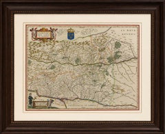 Antique Blaeu Map of Lyonnais, Forez, Beaujolais & Mâconnais, 1642