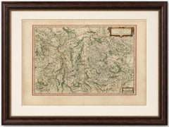 Antique Blaeu Map of Nevers, Nivernais and Morvan, France, 1642